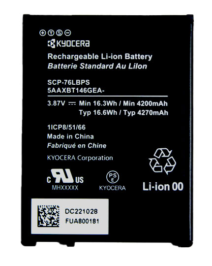 Genuine Kyocera SCP-76LBPS Lithium Ion Battery | Kyocera